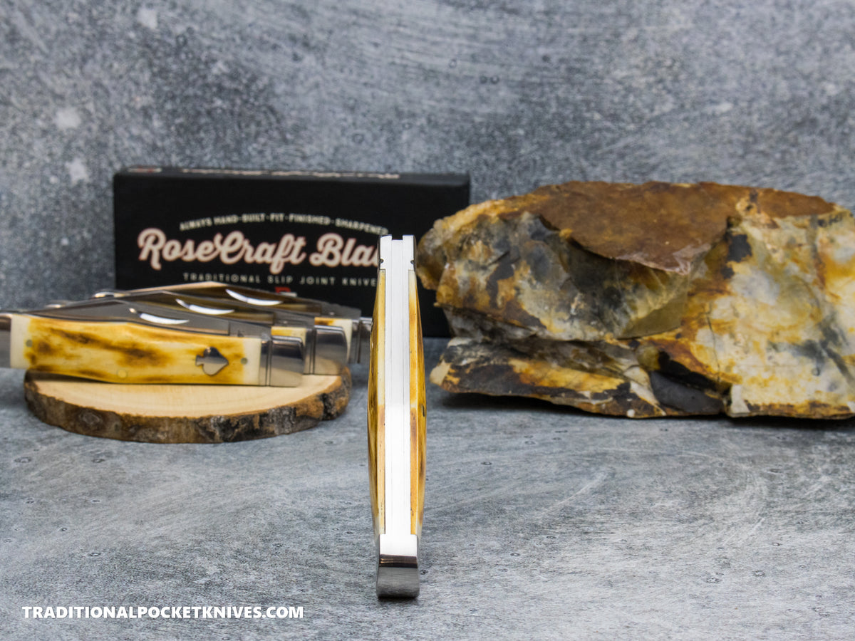 RoseCraft Blades Cumberland River Coke Bottle Toasted White Bone (RCT026-TWB)