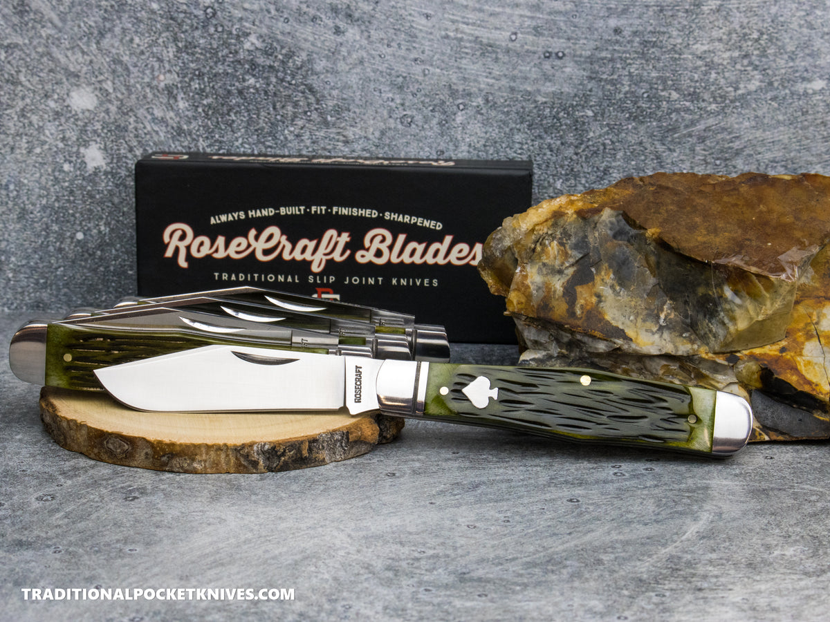 RoseCraft Blades Cumberland River Coke Bottle Vintage Jigged Bone (RCT026-VJB)