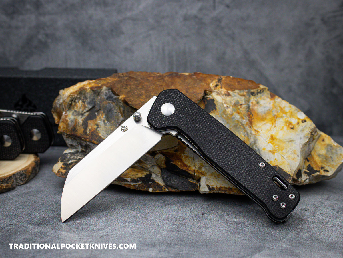 QSP Penguin Knife QS130-I Black Micarta D2 Steel