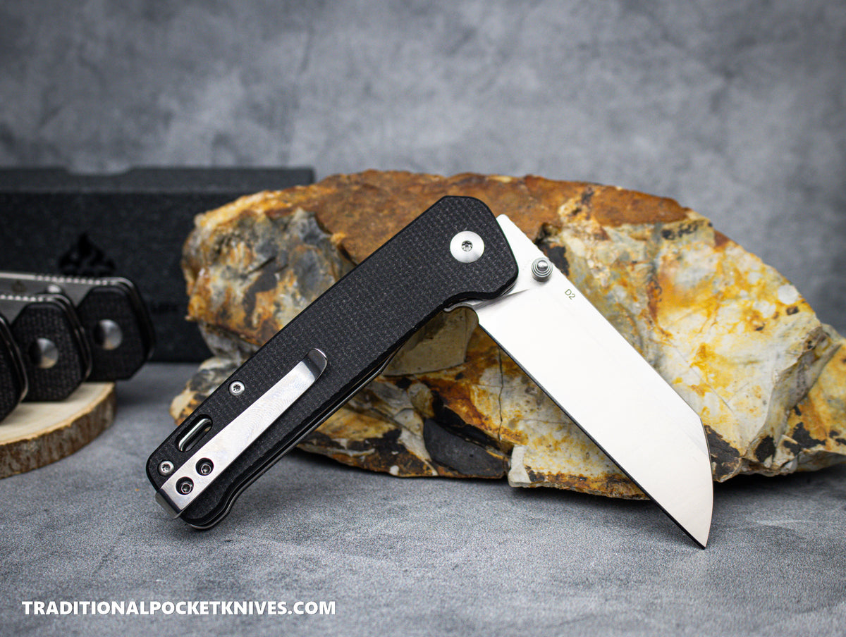 QSP Penguin Knife QS130-I Black Micarta D2 Steel