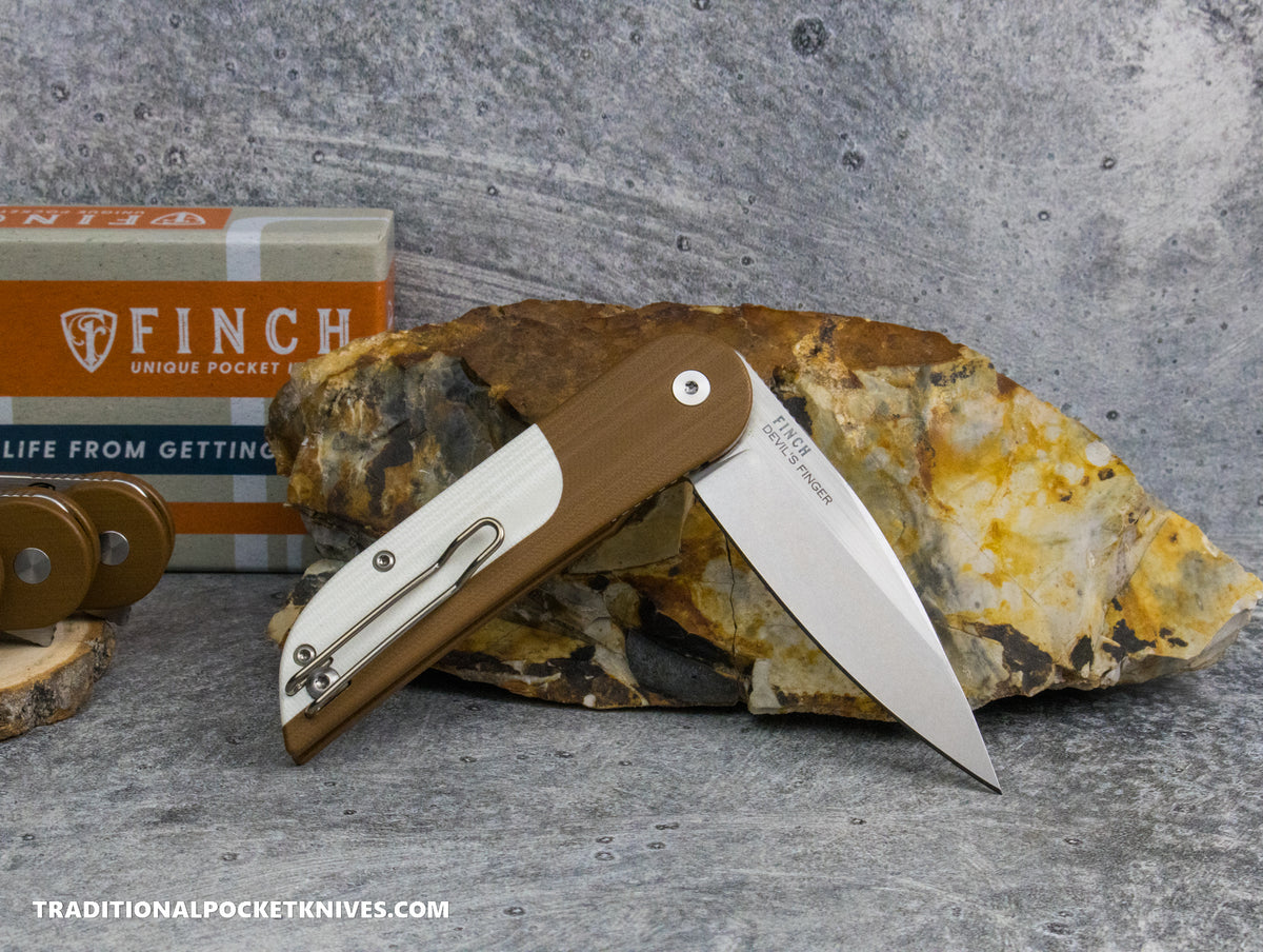 Finch Devil&#39;s Finger Claymore G10 Brown/White