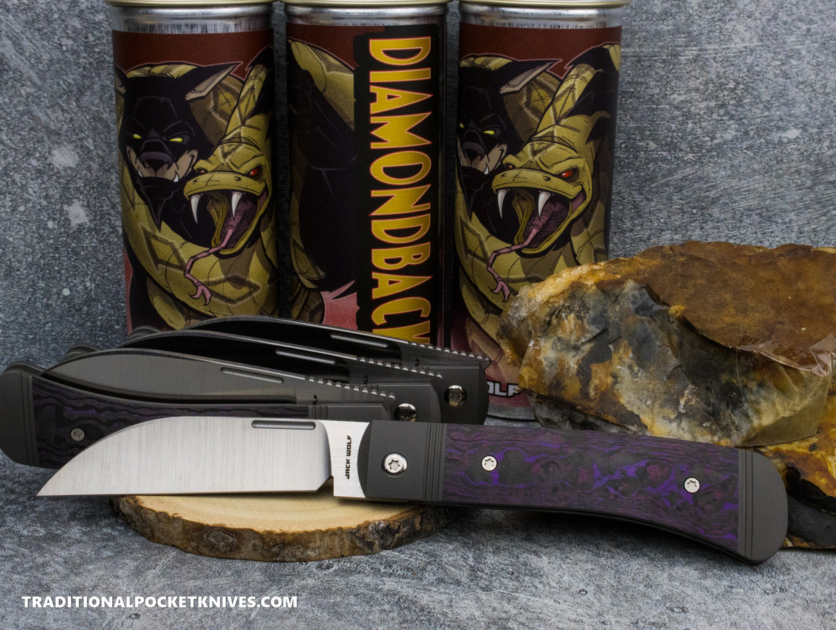 Jack Wolf Knives Diamondback Jack Fat Carbon Purple Haze