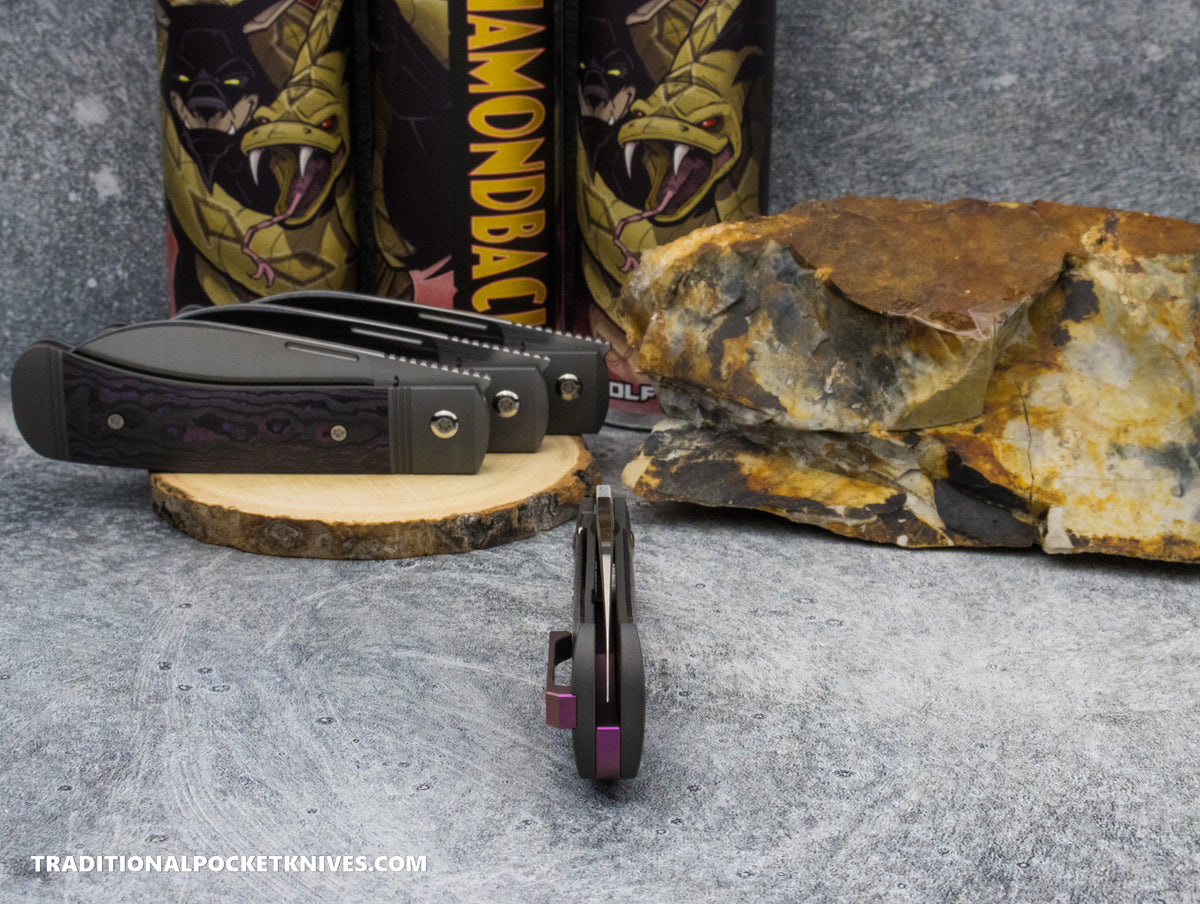 Jack Wolf Knives Diamondback Jack Fat Carbon Purple Haze