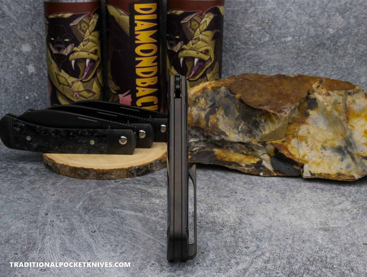 Jack Wolf Knives Diamondback Jack Kirinite Black Ice DLC Belt Satin