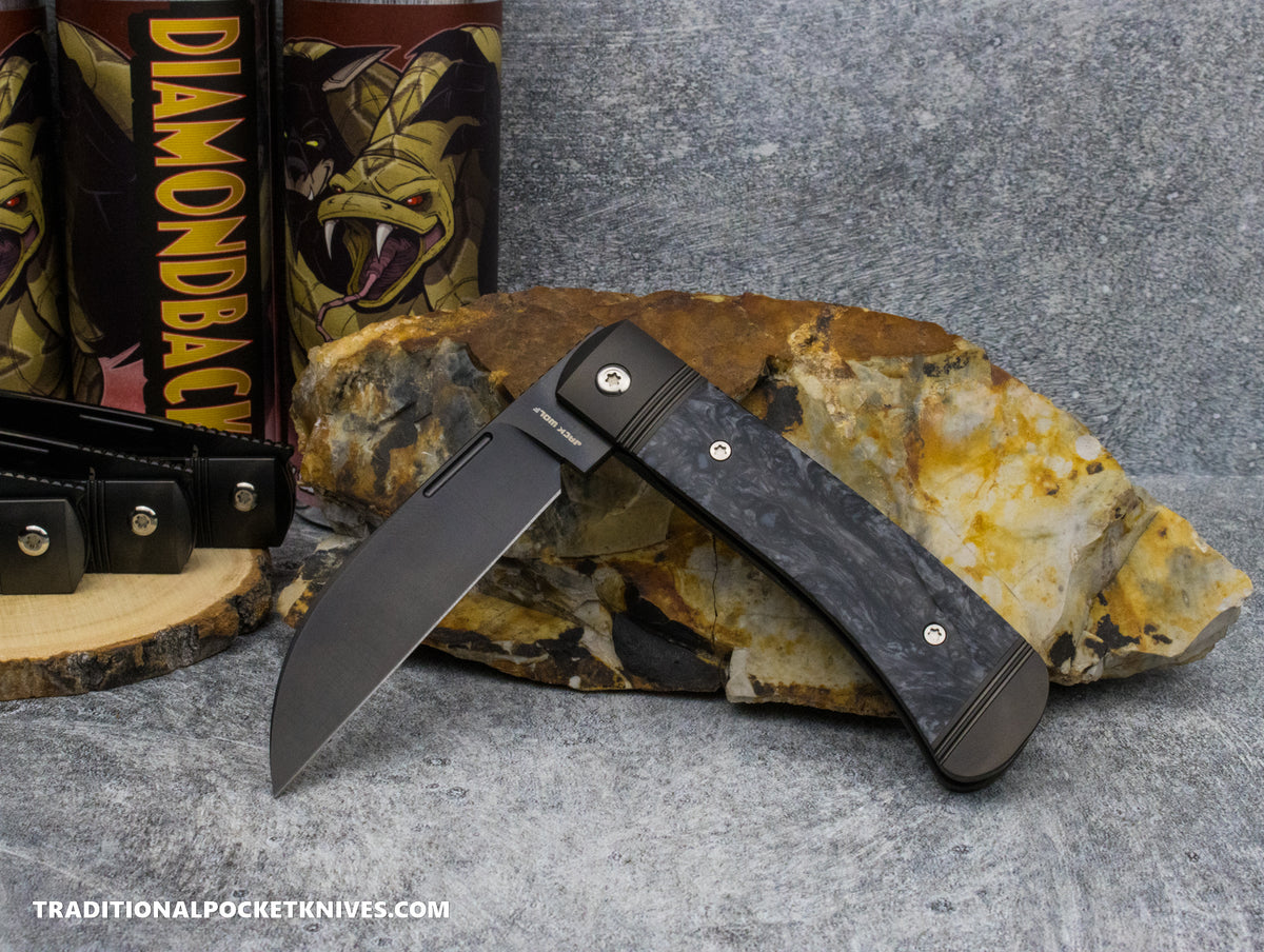 Jack Wolf Knives Diamondback Jack Kirinite Black Ice DLC Belt Satin