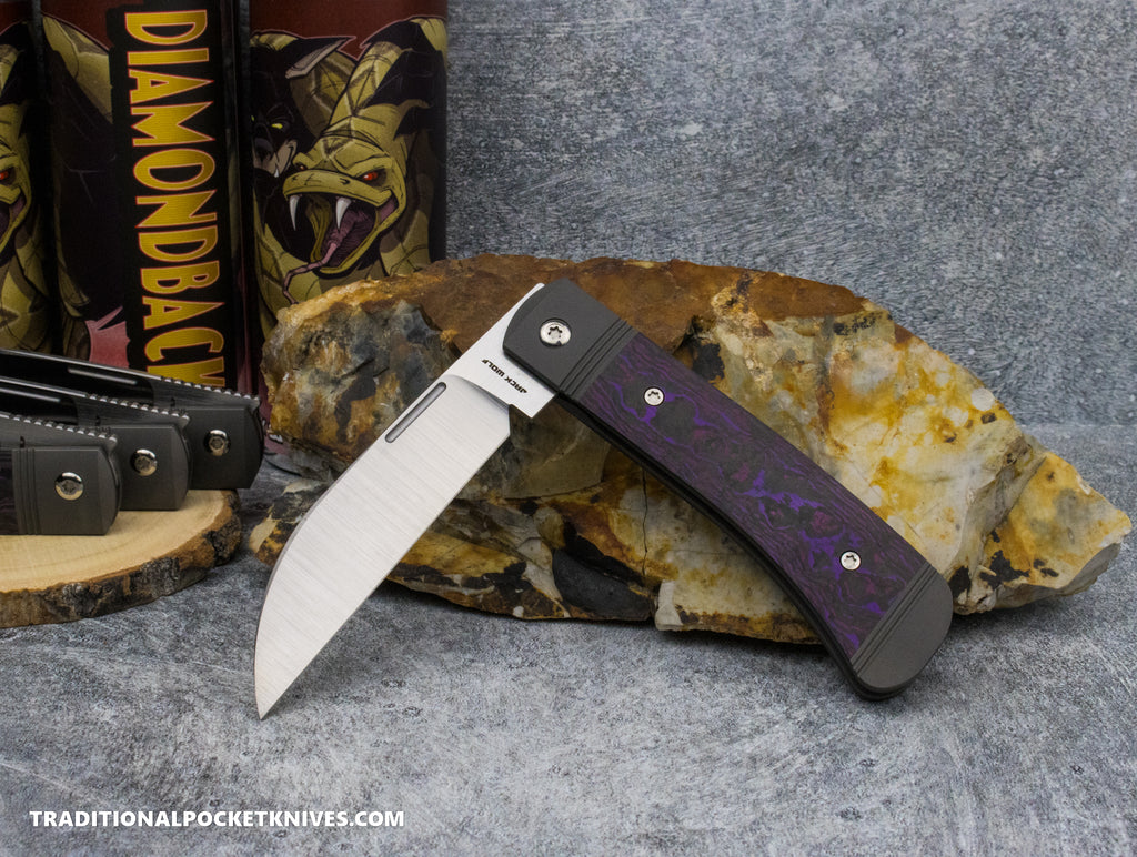 Jack Wolf Knives Diamondback Jack Fat Carbon Purple Haze - C