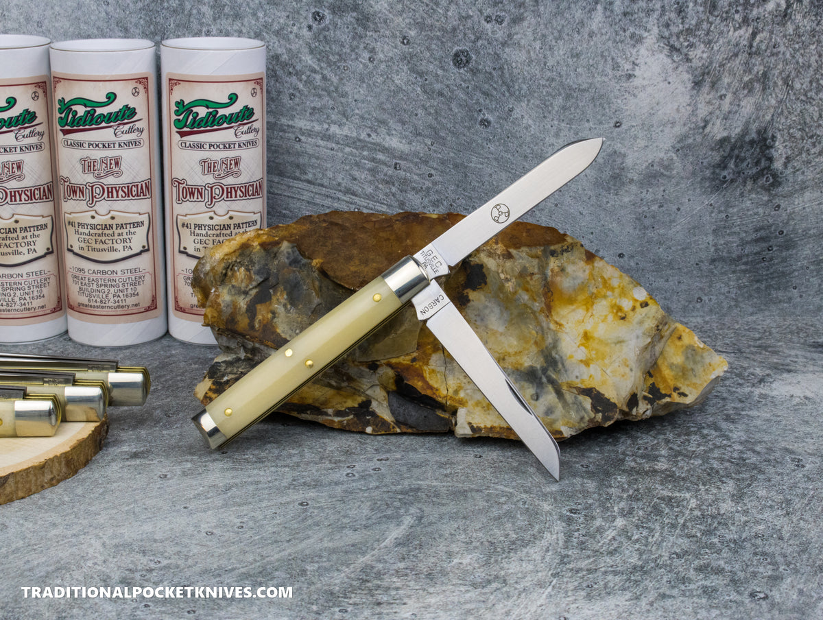 Great Eastern Cutlery #412226 Tidioute Cutlery Town Physician Smooth Oiled Bone
