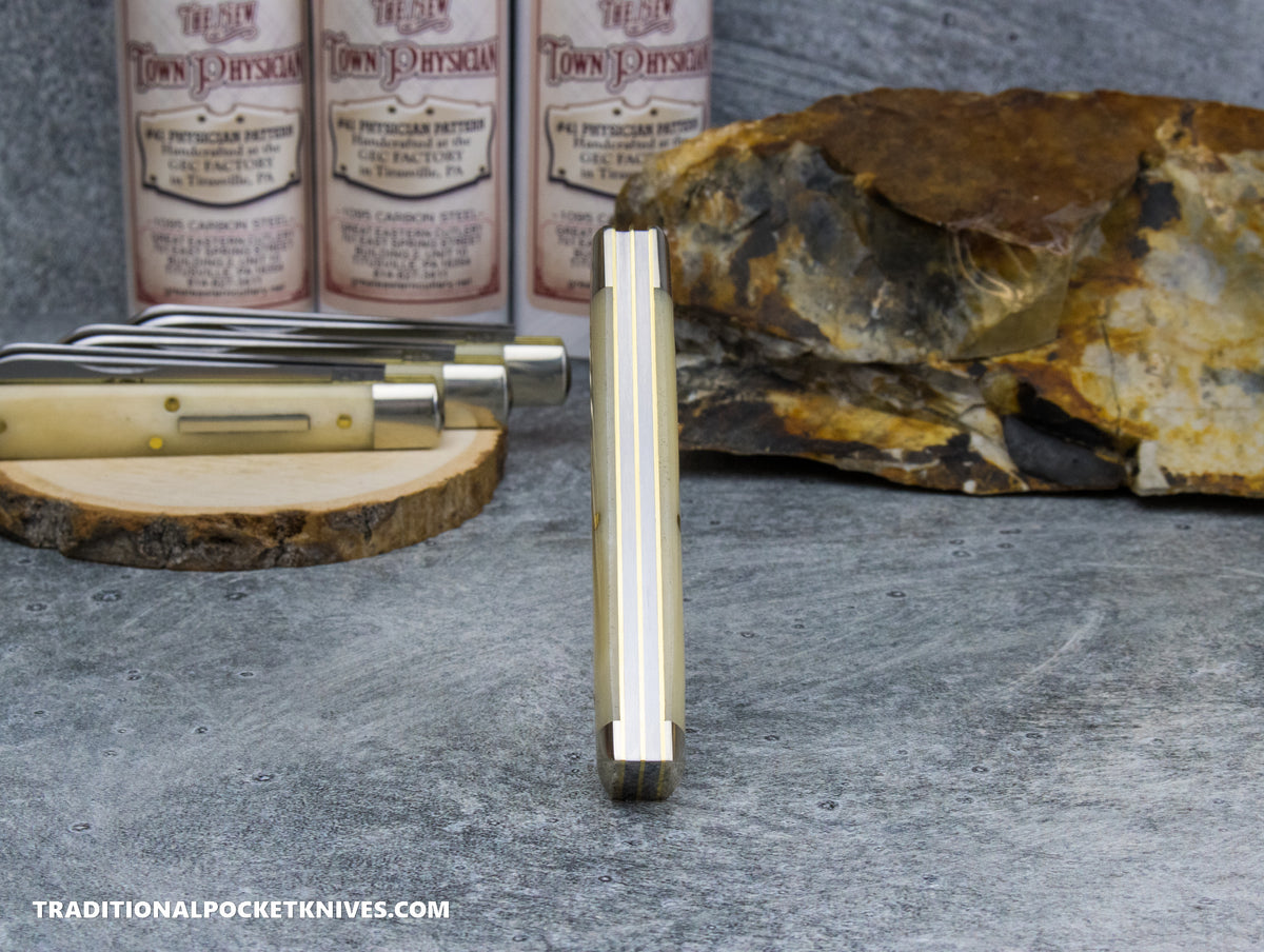 Great Eastern Cutlery #412226 Tidioute Cutlery Town Physician Smooth Oiled Bone