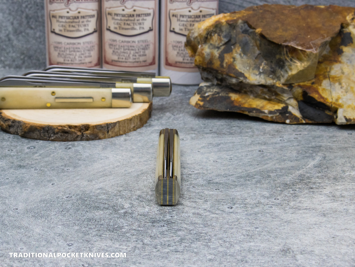 Great Eastern Cutlery #412226 Tidioute Cutlery Town Physician Smooth Oiled Bone