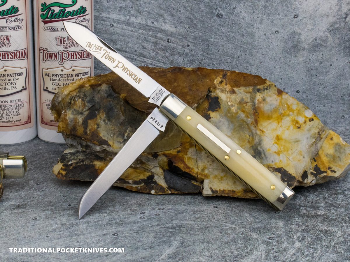 Great Eastern Cutlery #412226 Tidioute Cutlery Town Physician Smooth Oiled Bone