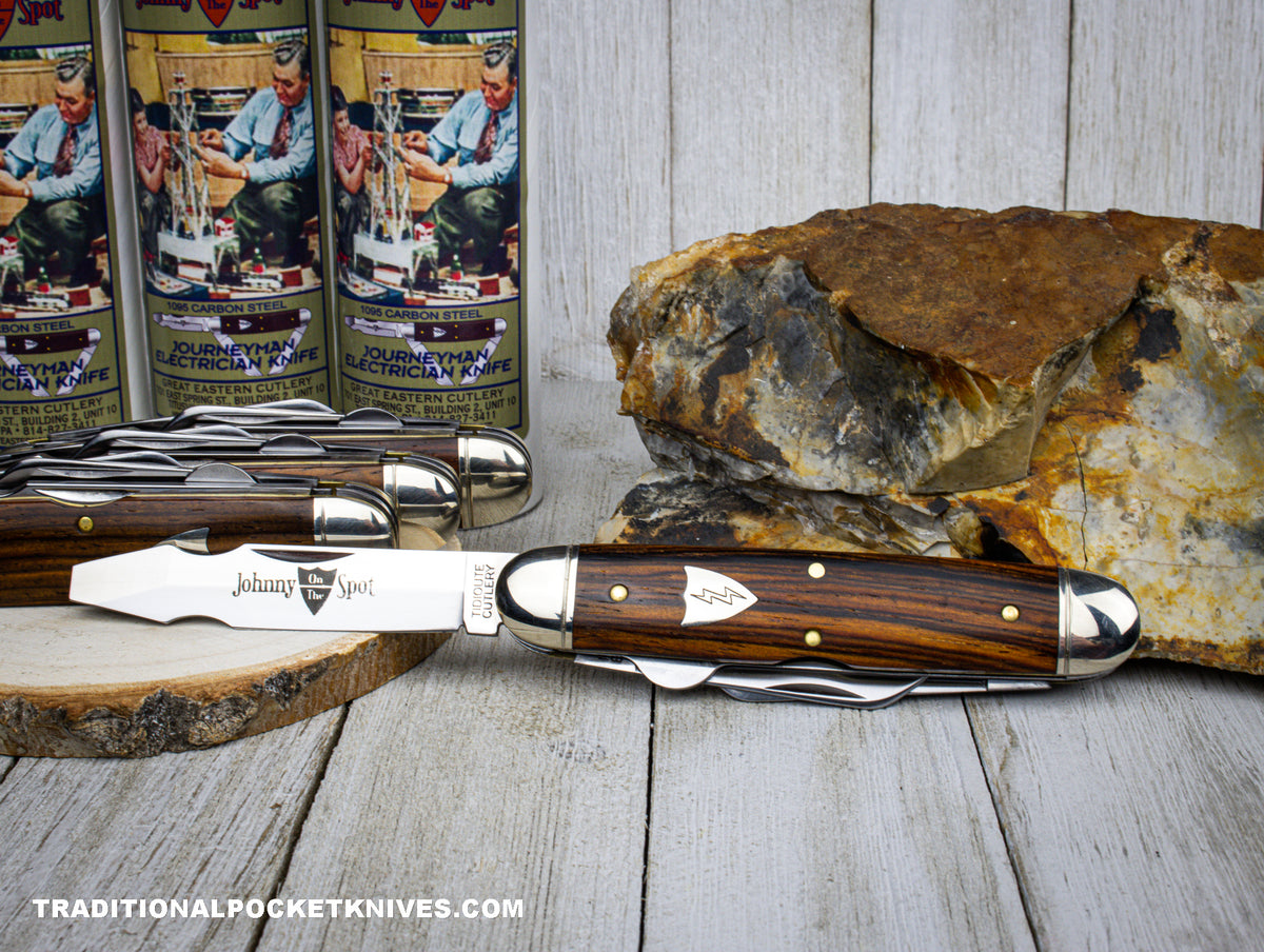 Great Eastern Cutlery #53E323 Tidioute Cutlery Journeyman Electrican Knife Cocobolo Wood