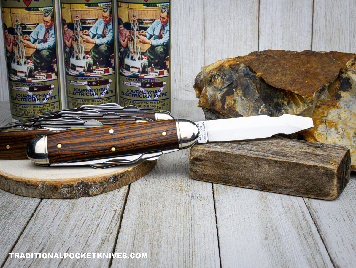 Great Eastern Cutlery #53E323 Tidioute Cutlery Journeyman Electrican Knife Cocobolo Wood