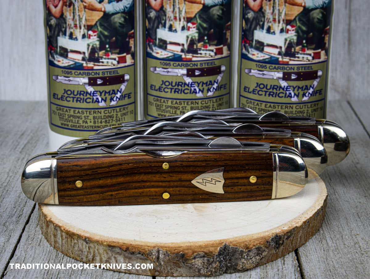 Great Eastern Cutlery #53E323 Tidioute Cutlery Journeyman Electrican Knife Cocobolo Wood