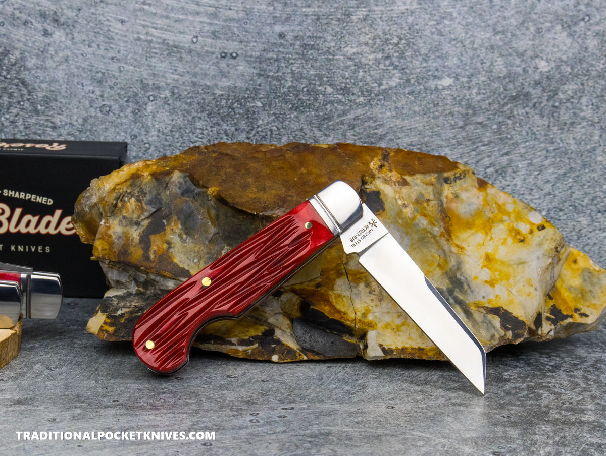 RoseCraft Blades Elk River Easy Open Jack Red Jigged Bone (RCT027-RJB)