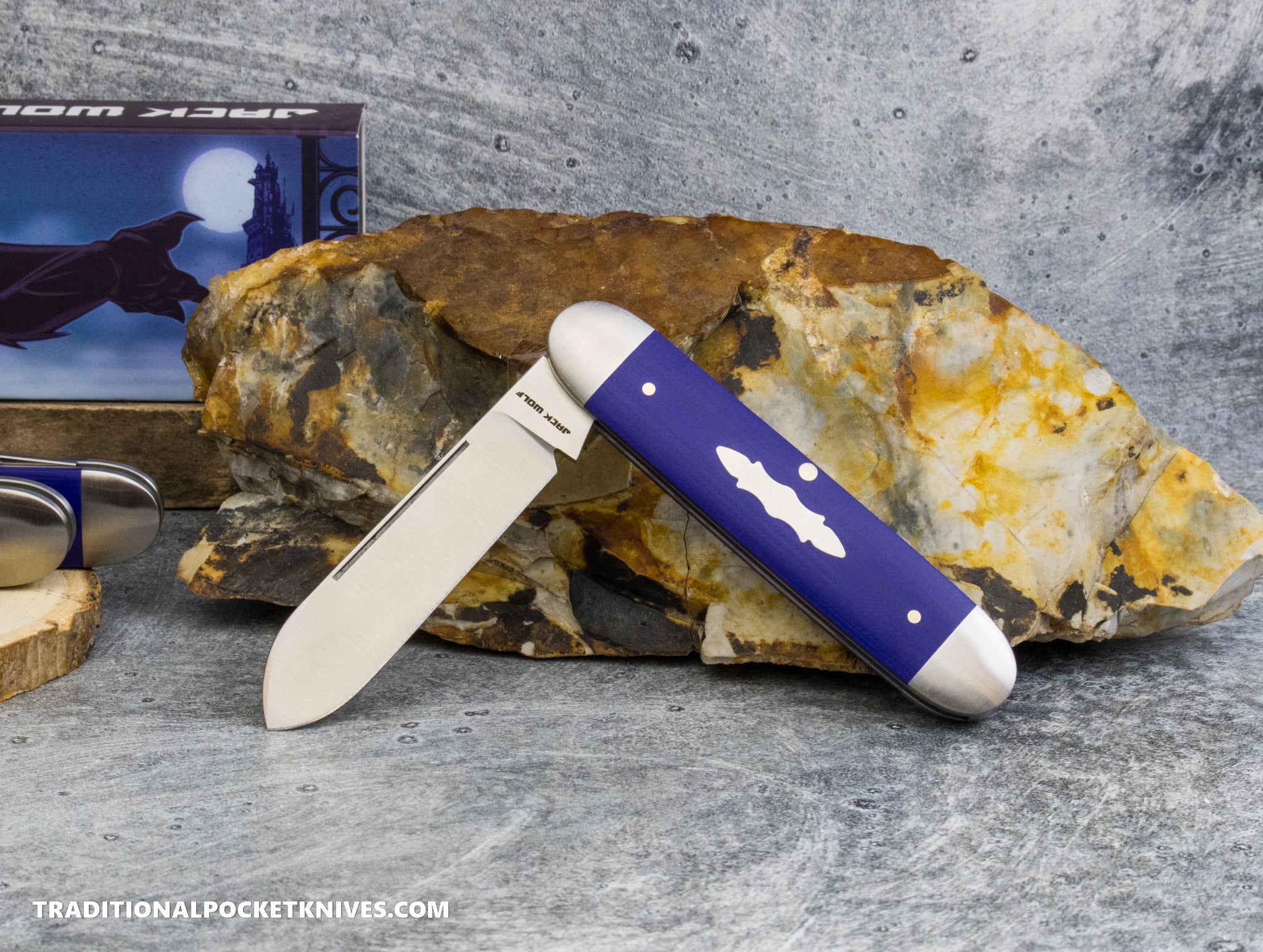 Jack Wolf Knives Gateway Equal End Purple G10 - Gateway Series