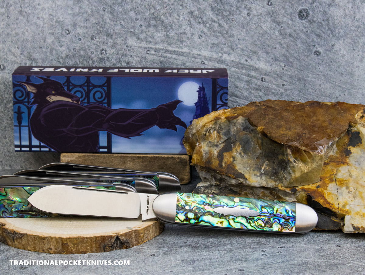 Jack Wolf Knives Equal End Abalone - Gateway Series