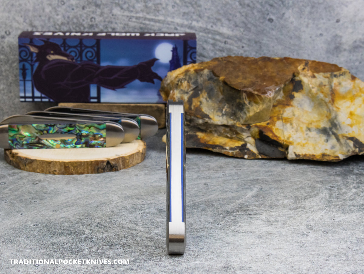 Jack Wolf Knives Equal End Abalone - Gateway Series