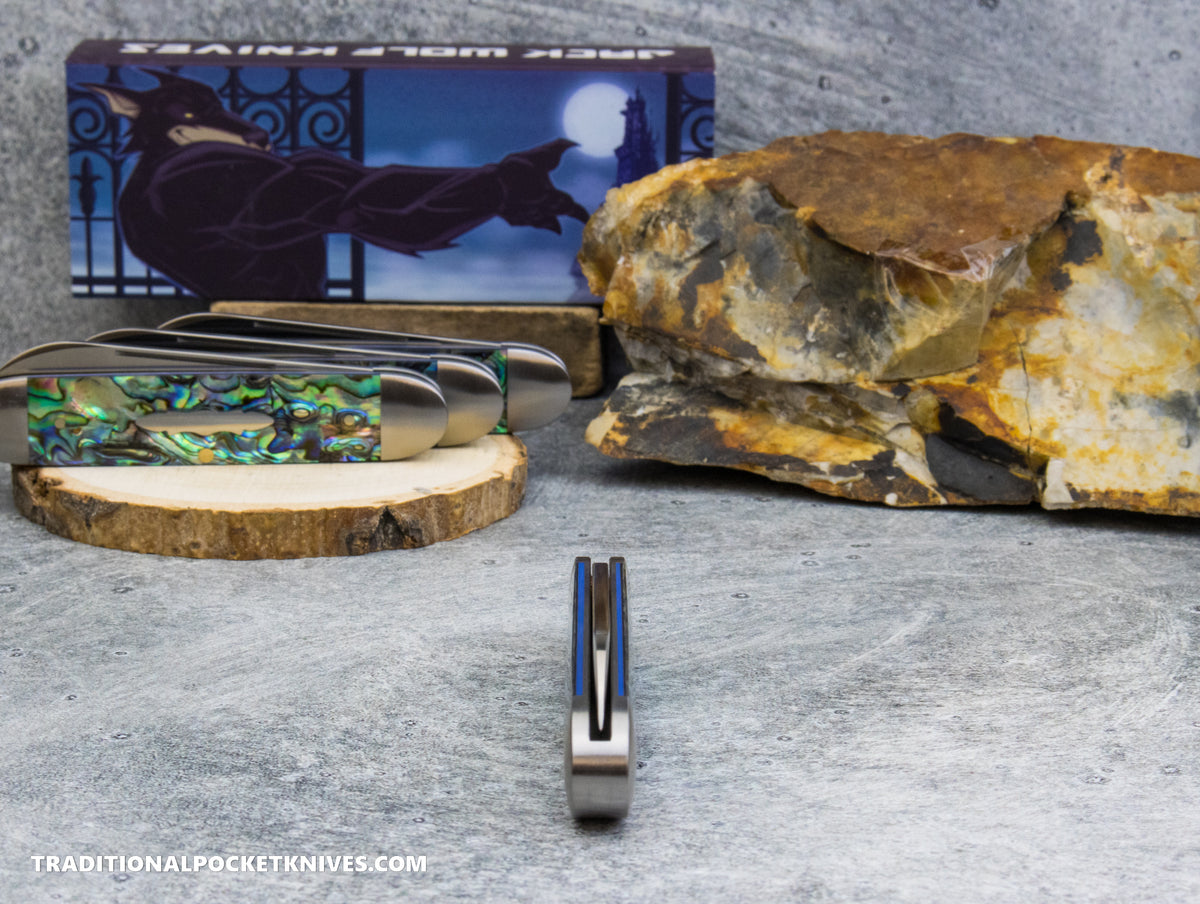 Jack Wolf Knives Equal End Abalone - Gateway Series