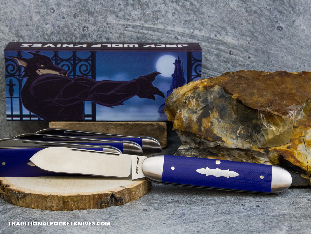 Jack Wolf Knives Exclusive Equal End Purple G10 - Gateway Series