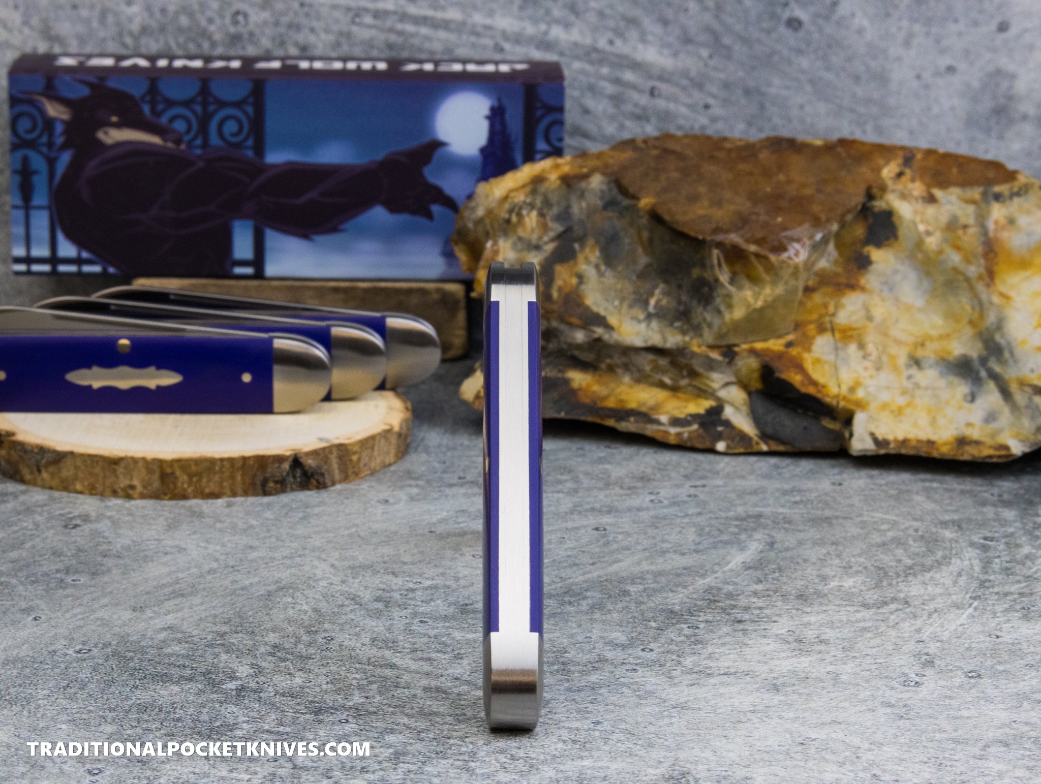 Jack Wolf Knives Gateway Equal End Purple G10 - Gateway Series