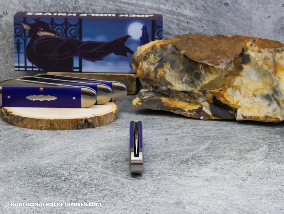 Jack Wolf Knives Exclusive Equal End Purple G10 - Gateway Series