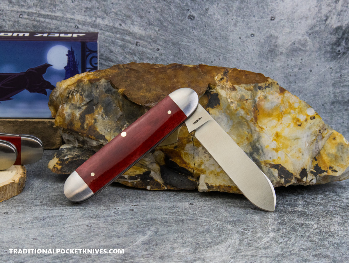 Jack Wolf Knives Equal End Smooth Red Bone - Gateway Series