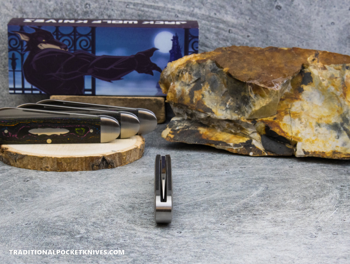 Jack Wolf Knives Equal End CamoCarbon 80's - Gateway Series