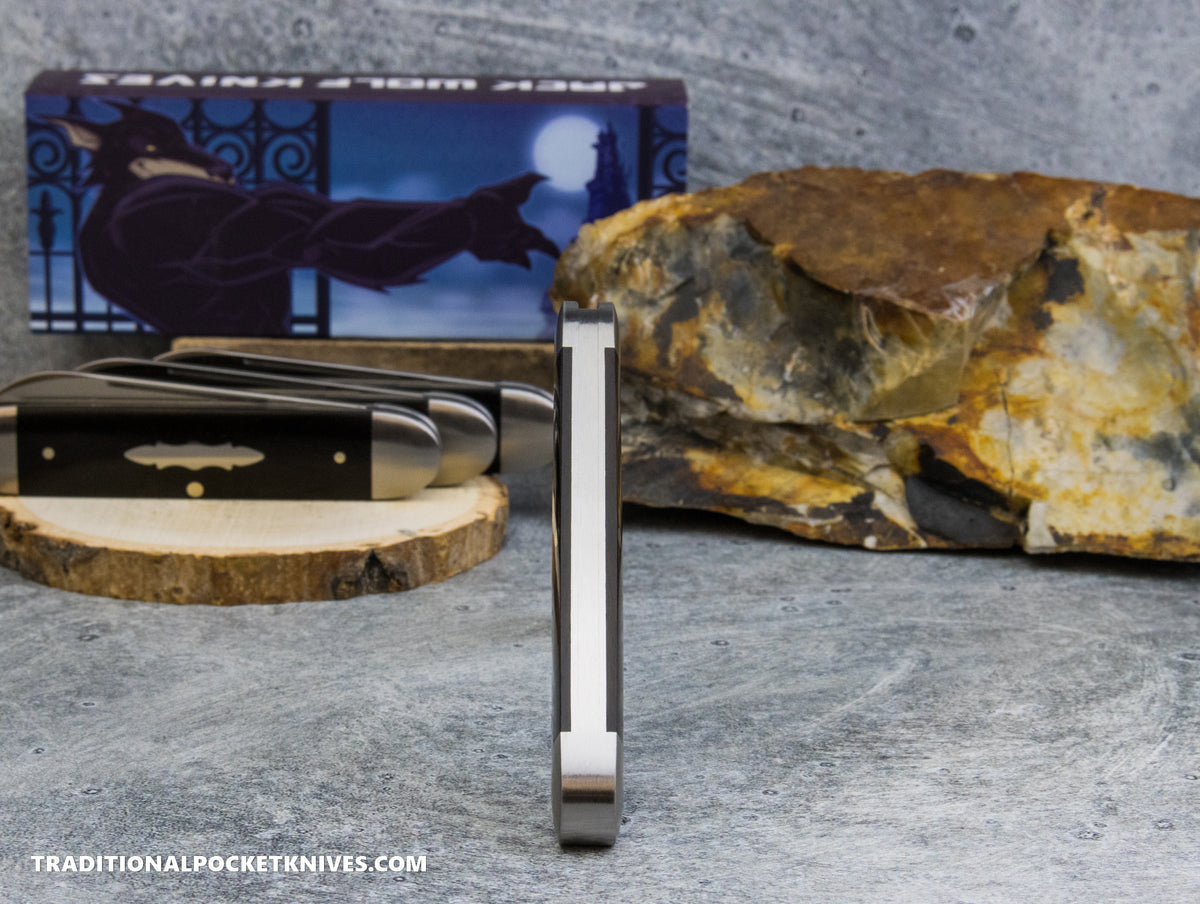 Jack Wolf Knives Equal End Ebony Wood - Gateway Series