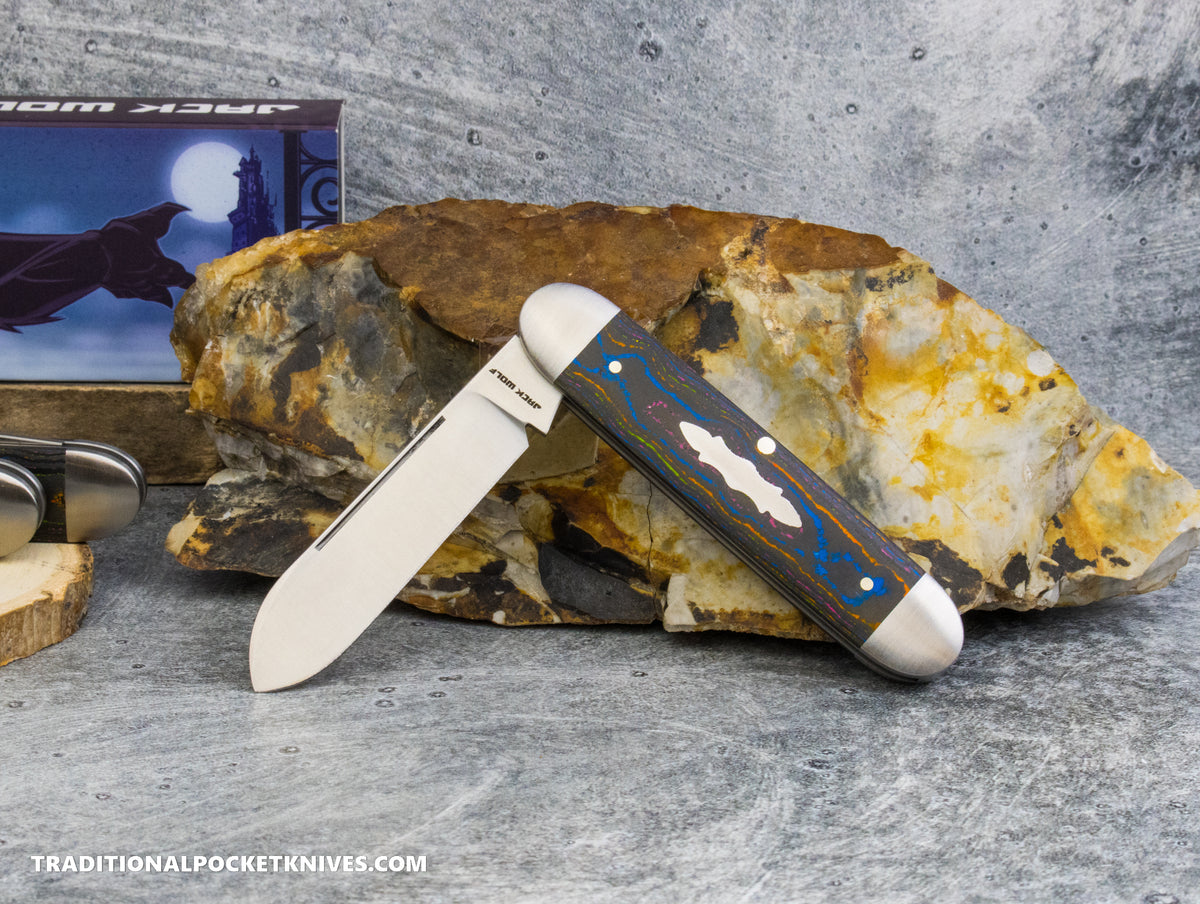 Jack Wolf Knives Equal End CamoCarbon 80's - Gateway Series