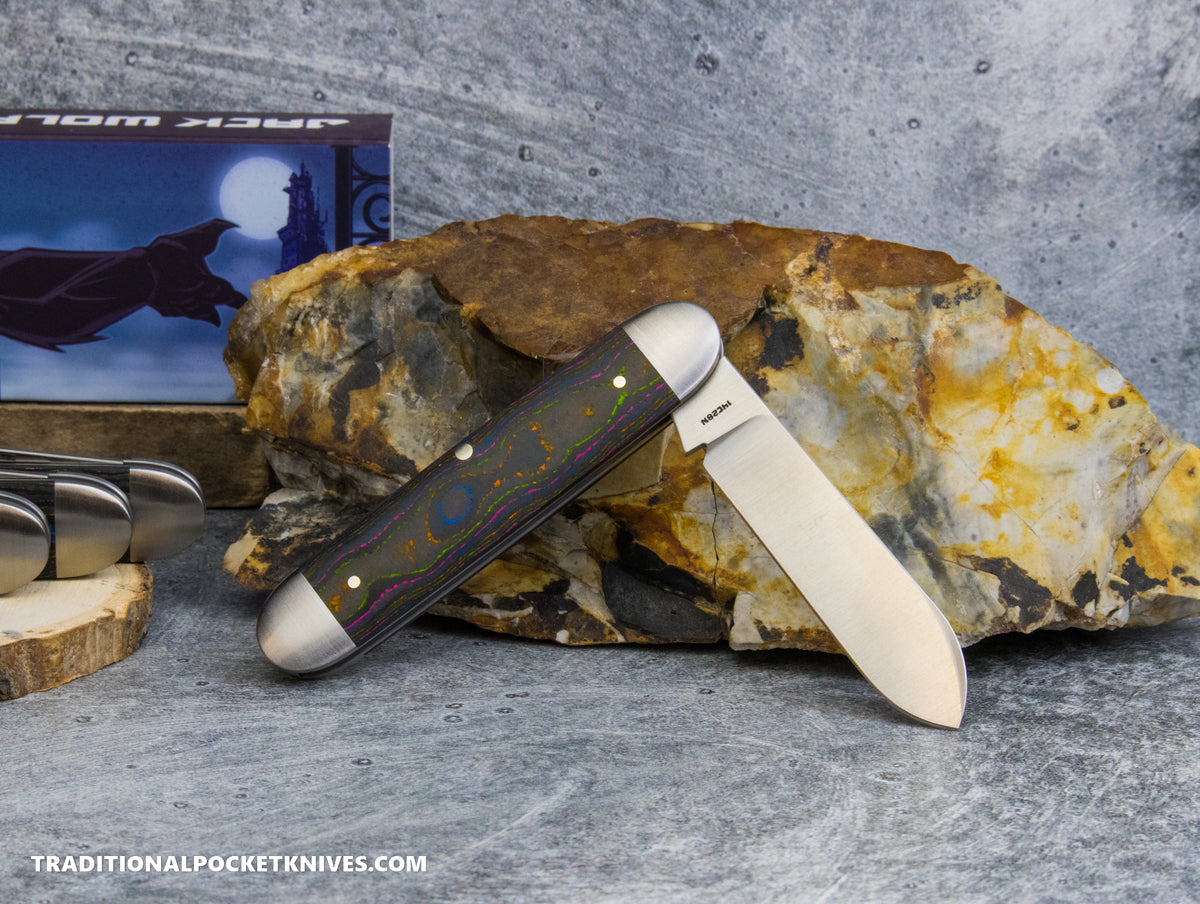 Jack Wolf Knives Equal End CamoCarbon 80's - Gateway Series