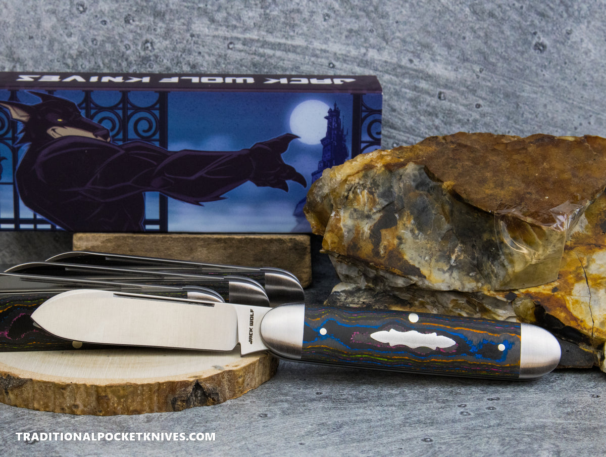 Jack Wolf Knives Equal End CamoCarbon 80's - Gateway Series