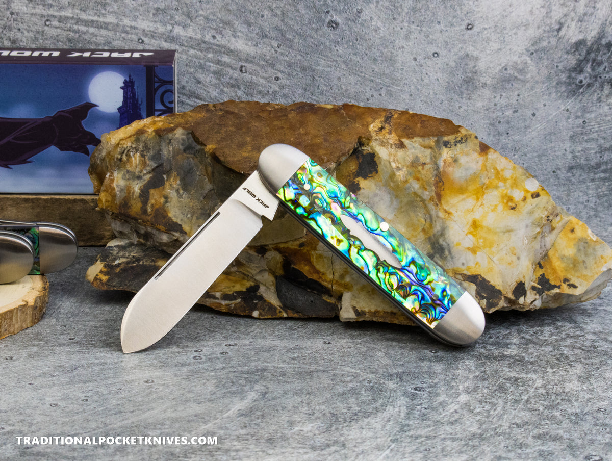 Jack Wolf Knives Equal End Abalone - Gateway Series