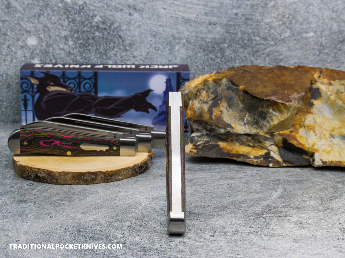 Jack Wolf Knives Gateway Eureka CamoCarbon Watermelon Sugar - Gateway Series