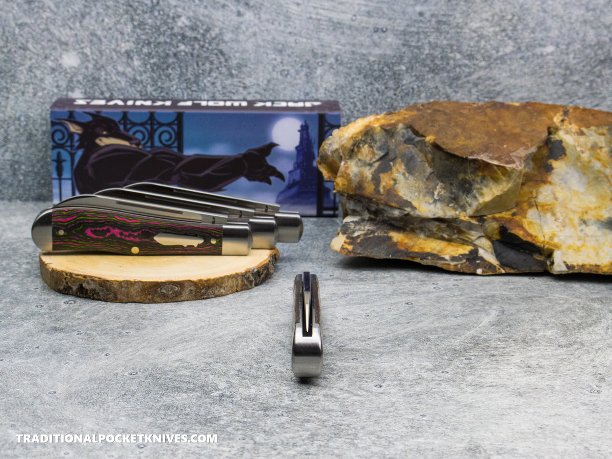 Jack Wolf Knives Gateway Eureka CamoCarbon Watermelon Sugar - Gateway Series