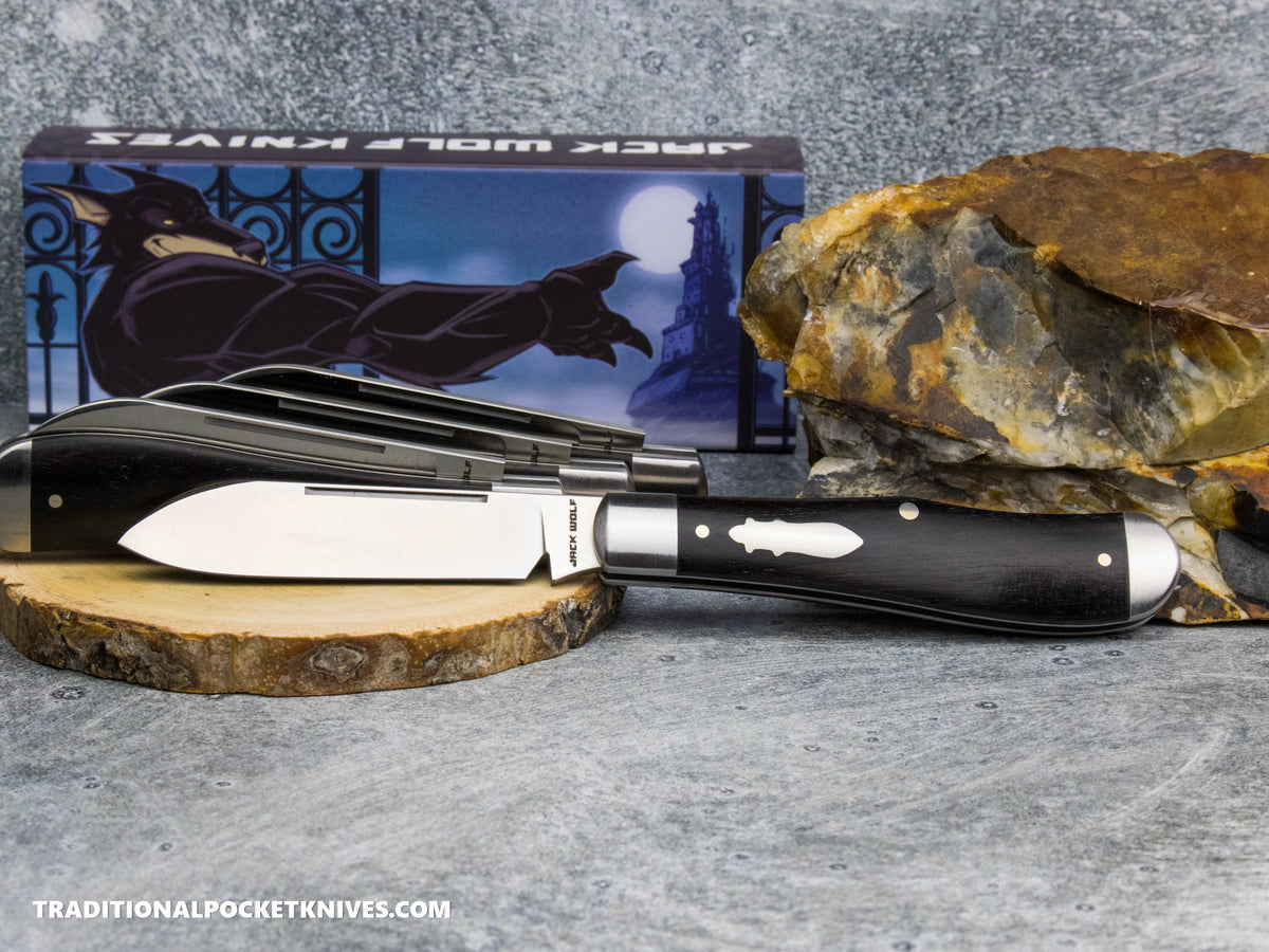 Jack Wolf Knives Gateway Eureka Ebony Wood - Gateway Series