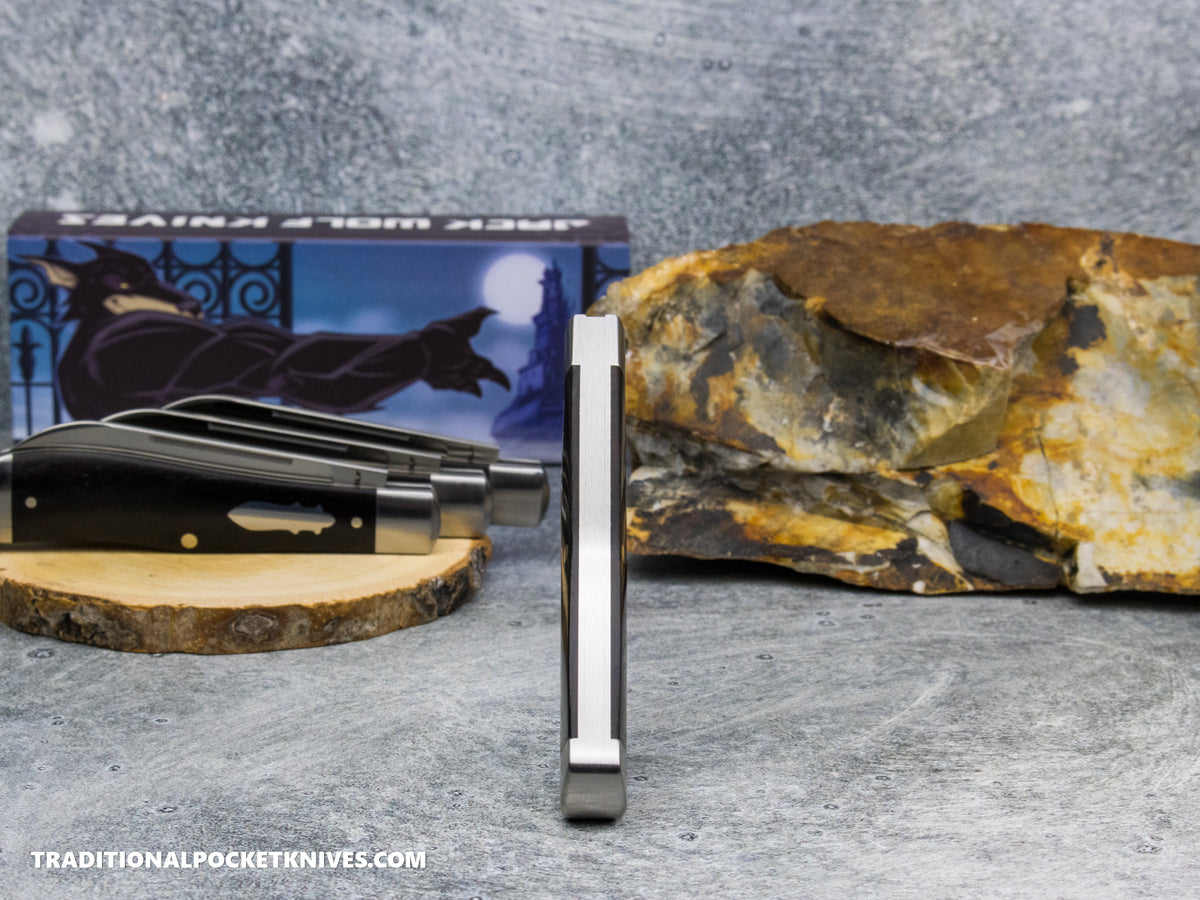 Jack Wolf Knives Gateway Eureka Ebony Wood - Gateway Series