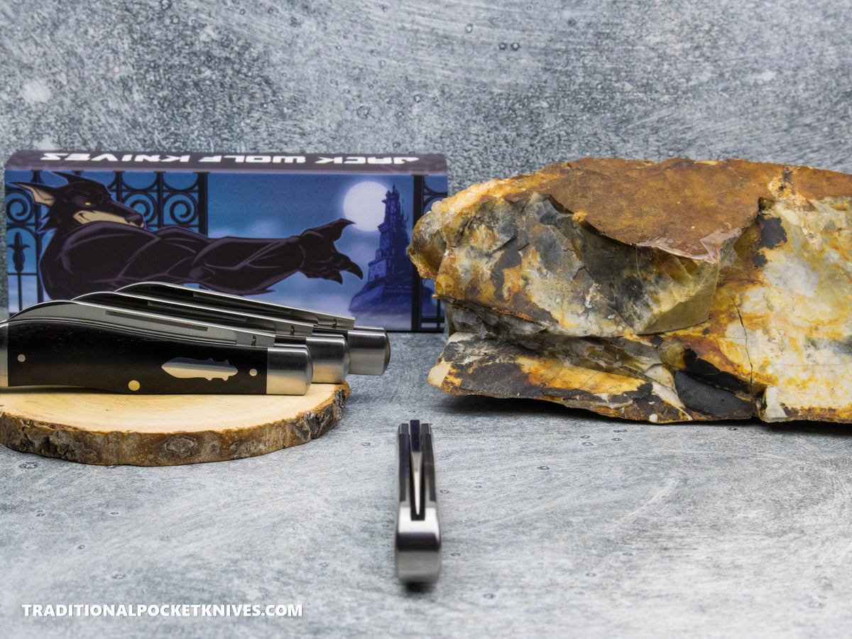 Jack Wolf Knives Gateway Eureka Ebony Wood - Gateway Series
