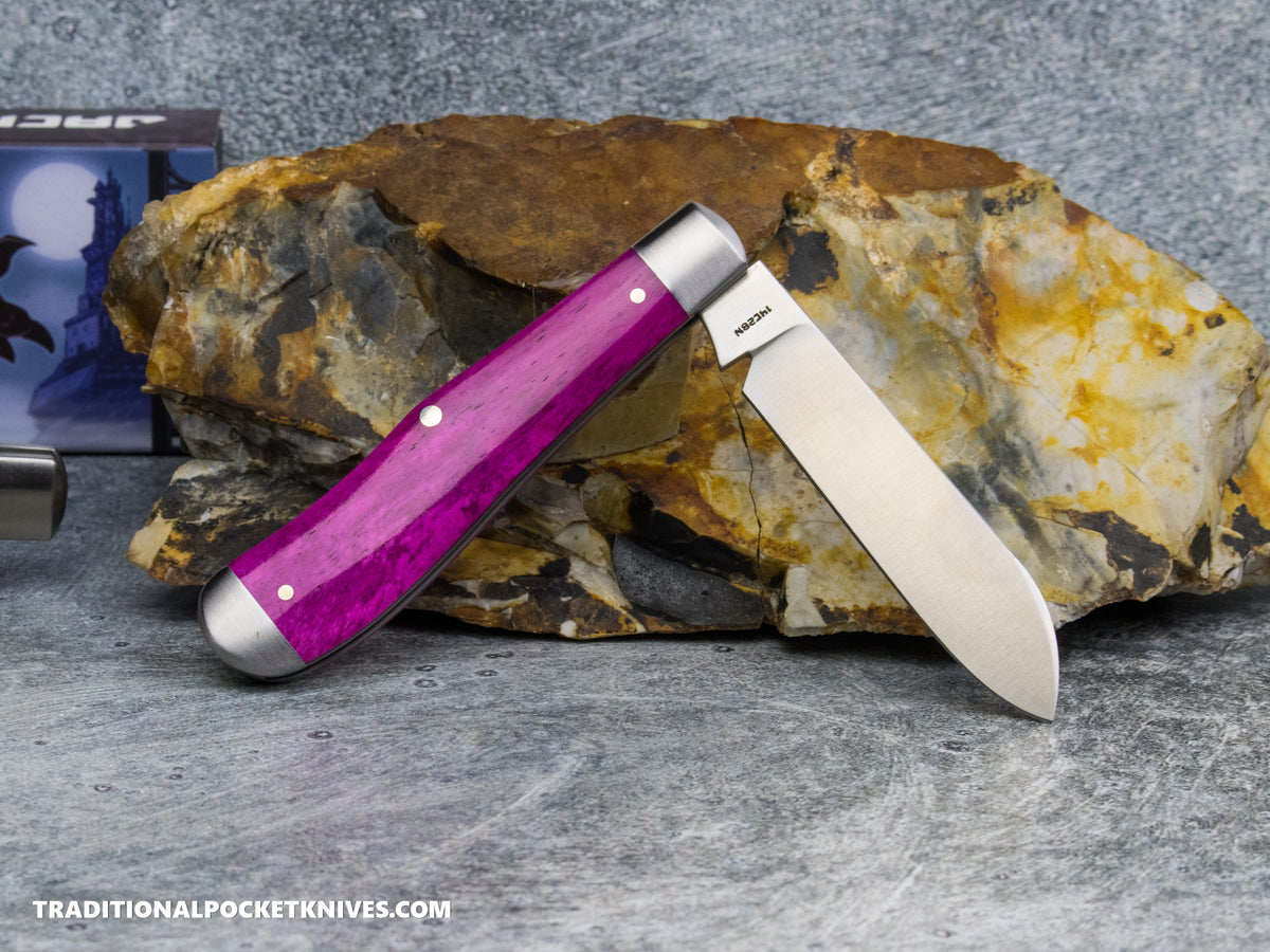 Jack Wolf Knives Gateway Eureka Smooth Purple Bone - Gateway Series