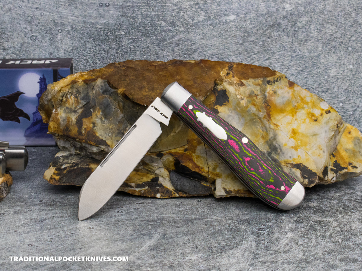 Jack Wolf Knives Gateway Eureka CamoCarbon Watermelon Sugar - Gateway Series