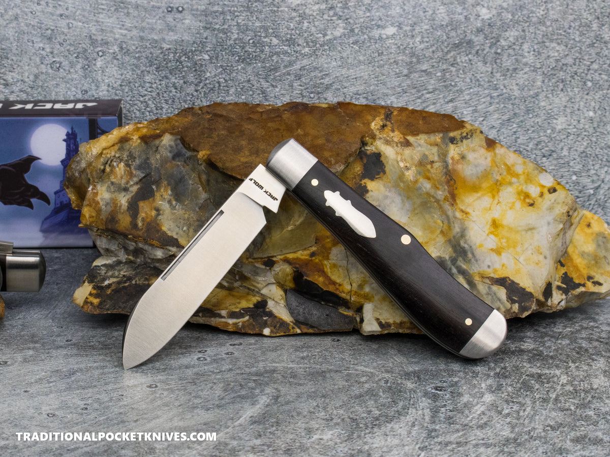 Jack Wolf Knives Gateway Eureka Ebony Wood - Gateway Series