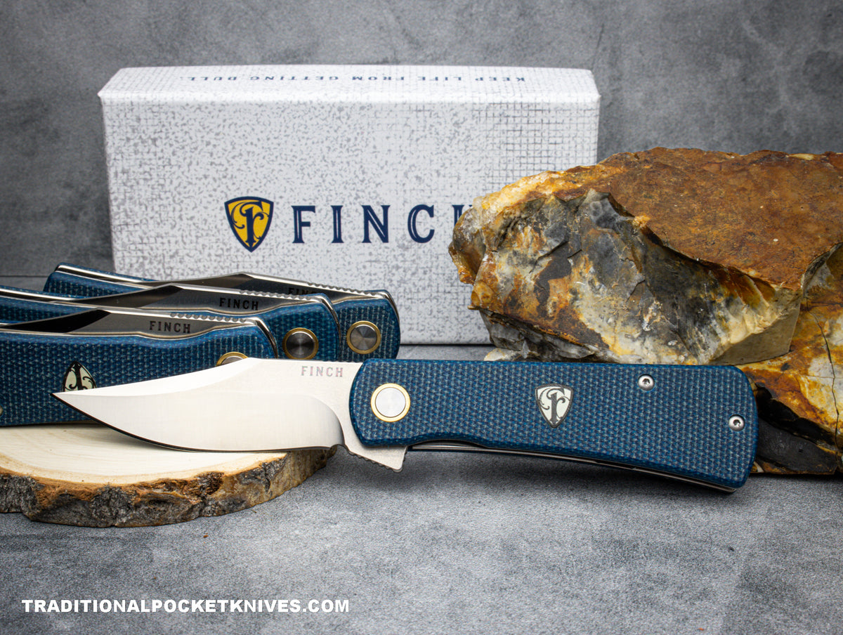 Finch Drifter Blue Micarta