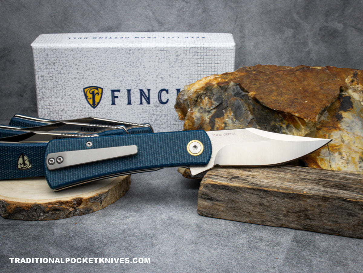 Finch Drifter Blue Micarta