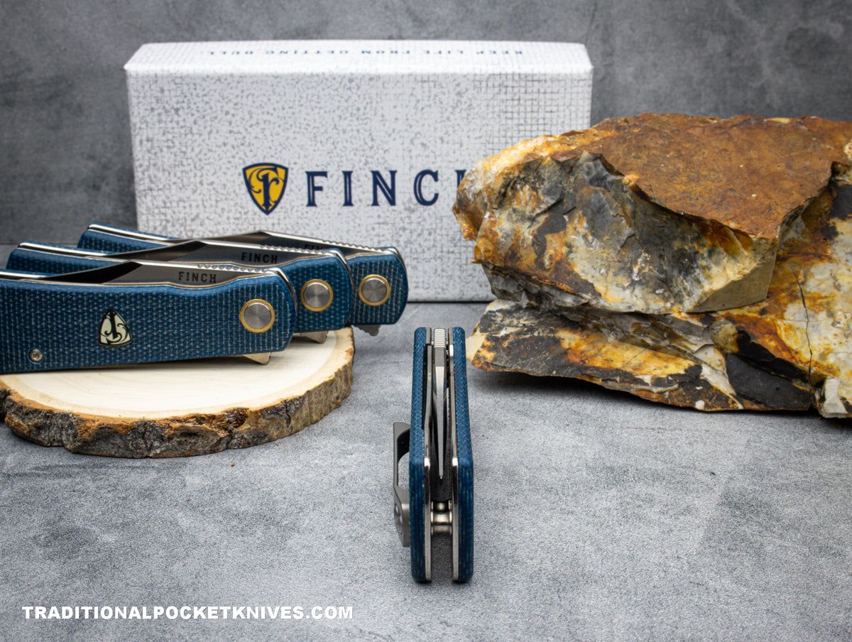 Finch Drifter Blue Micarta