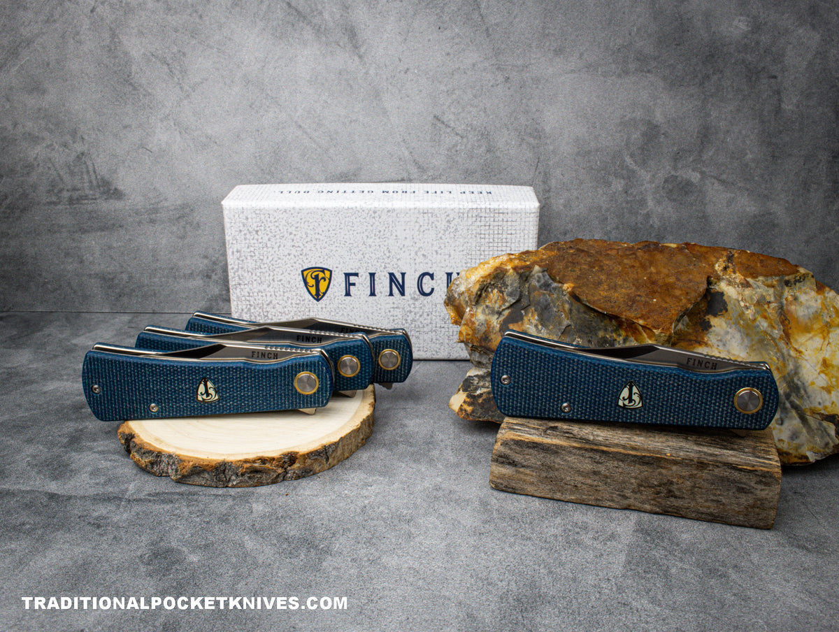 Finch Drifter Blue Micarta