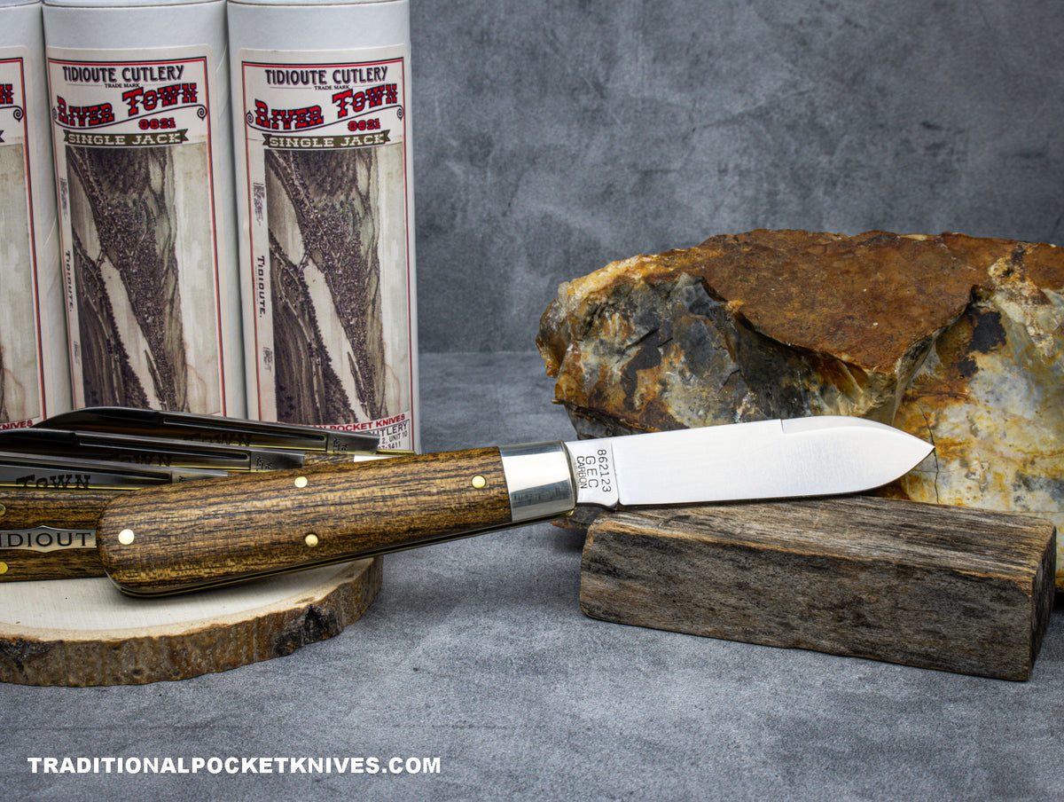 Great Eastern Cutlery #862123 Tidioute Cutlery River Town Single Jack Exotic Mexican Bocote Wood