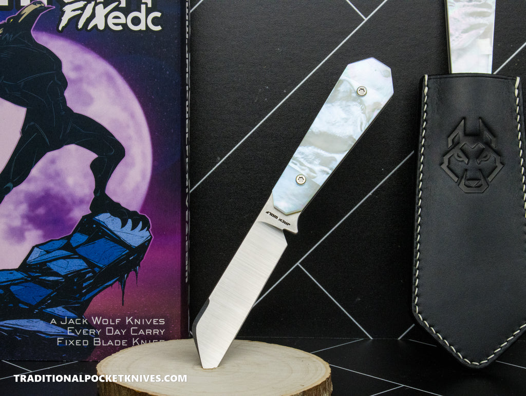 Jack Wolf Knives Exclusive Midnight FIXedc Mother of Pearl - C