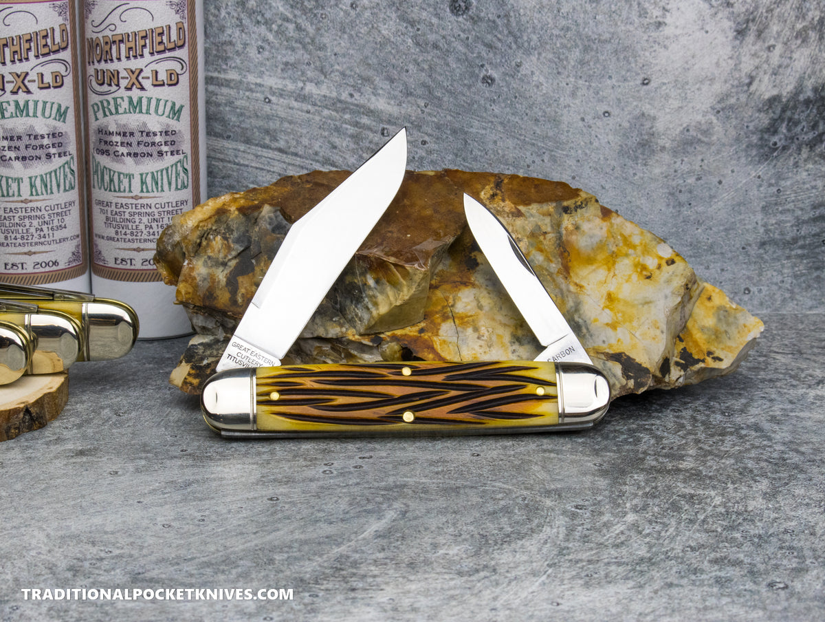 Great Eastern Cutlery #981226 Northfield UNXLD Texas Stogie India Bengal Bone