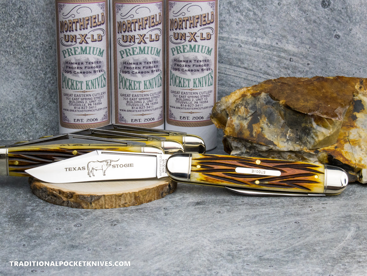Great Eastern Cutlery #981226 Northfield UNXLD Texas Stogie India Bengal Bone