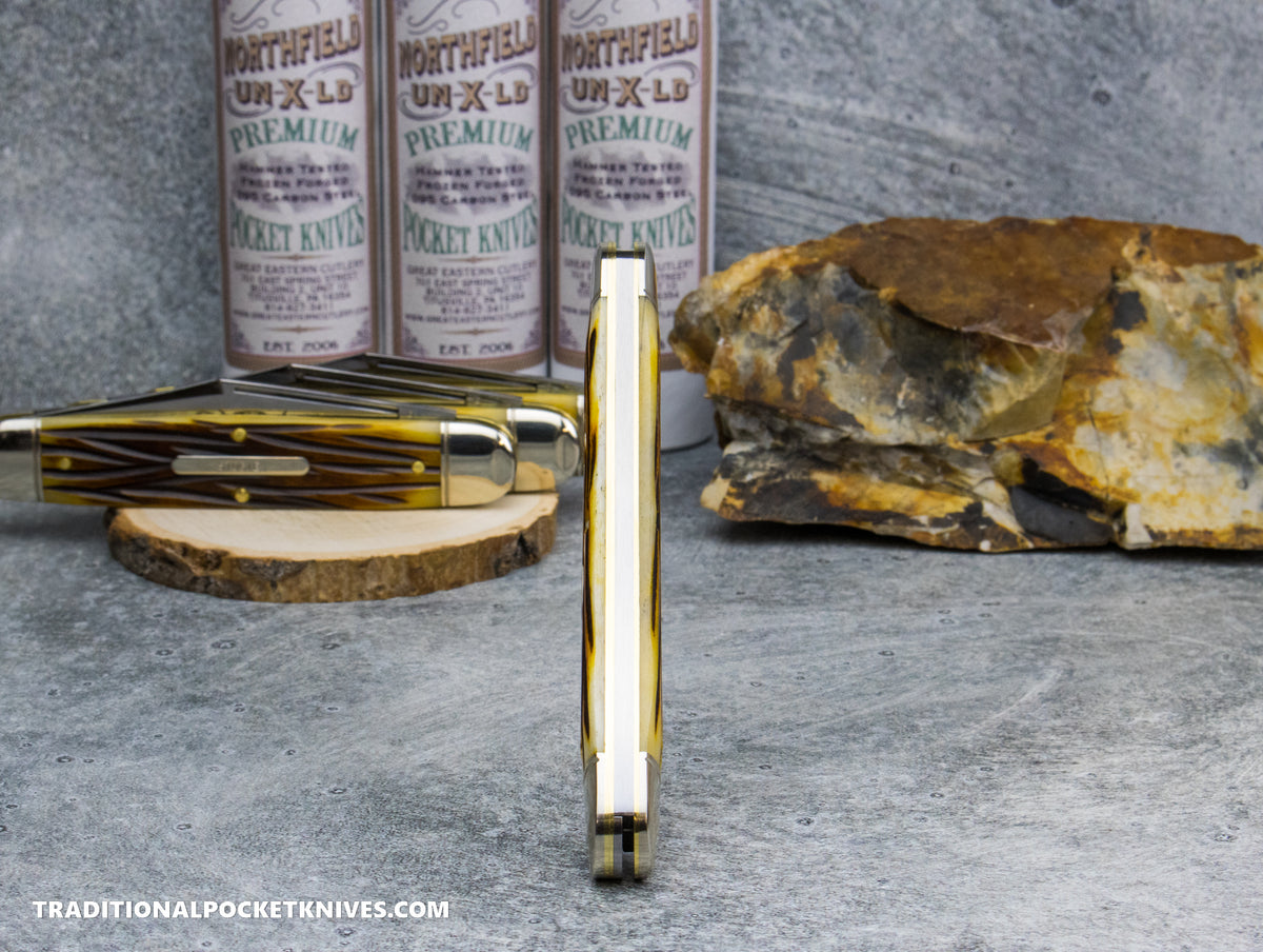 Great Eastern Cutlery #981226 Northfield UNXLD Texas Stogie India Bengal Bone