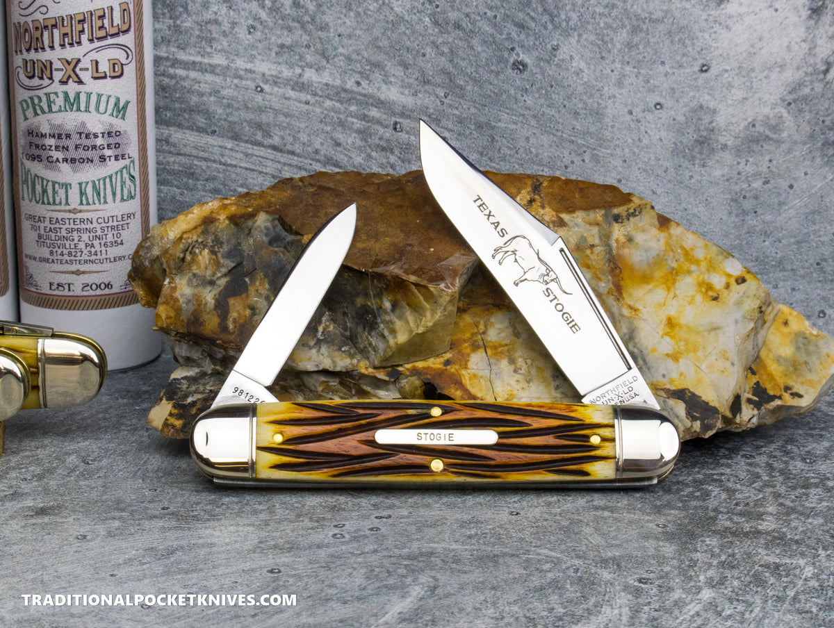 Great Eastern Cutlery #981226 Northfield UNXLD Texas Stogie India Bengal Bone